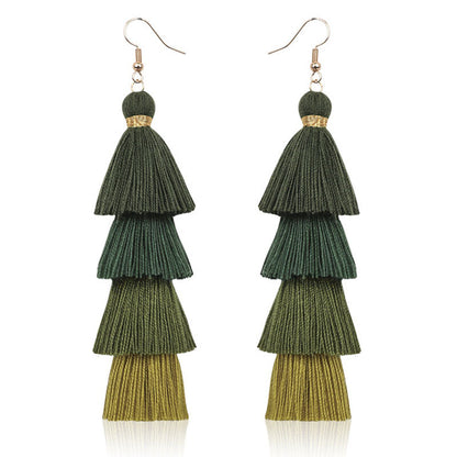 Fashion Multi-layer Tassel Earrings