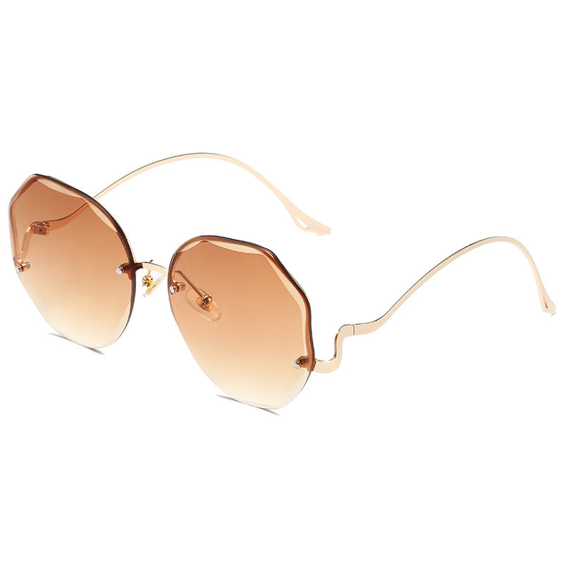 Fashion Irregular Rimless Sunglasses