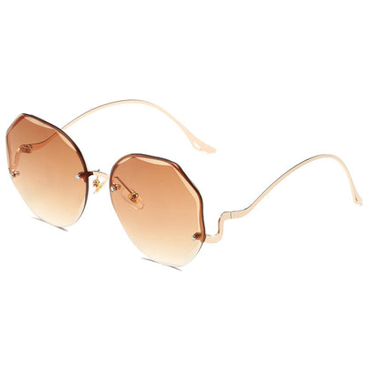 Fashion Irregular Rimless Sunglasses