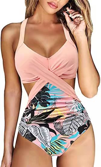 Fashion Multicolor Split Swimwear