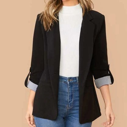 Fashion Patchwork Lapel Blazer