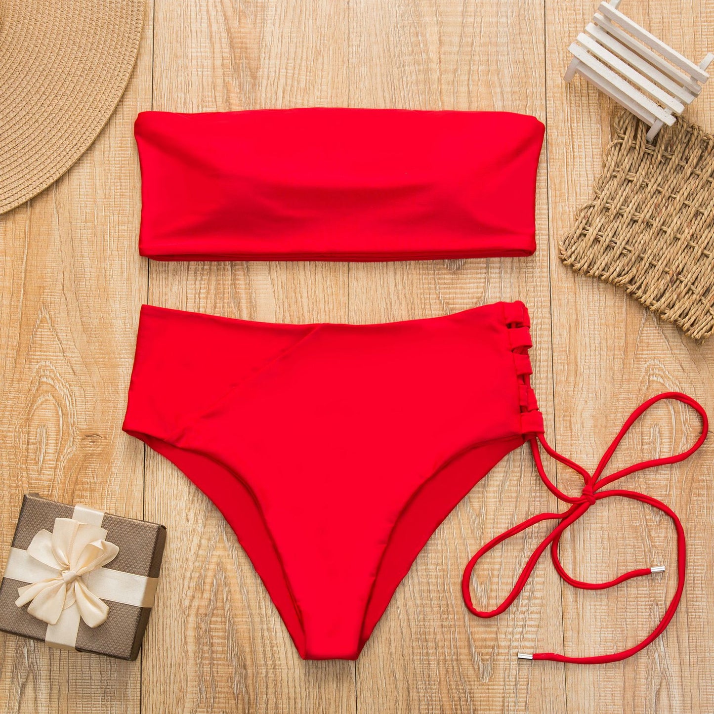 Fashion Split High Waist Bikini