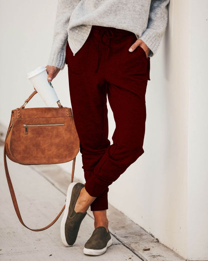 Fashion Lace-up slacks loose pants