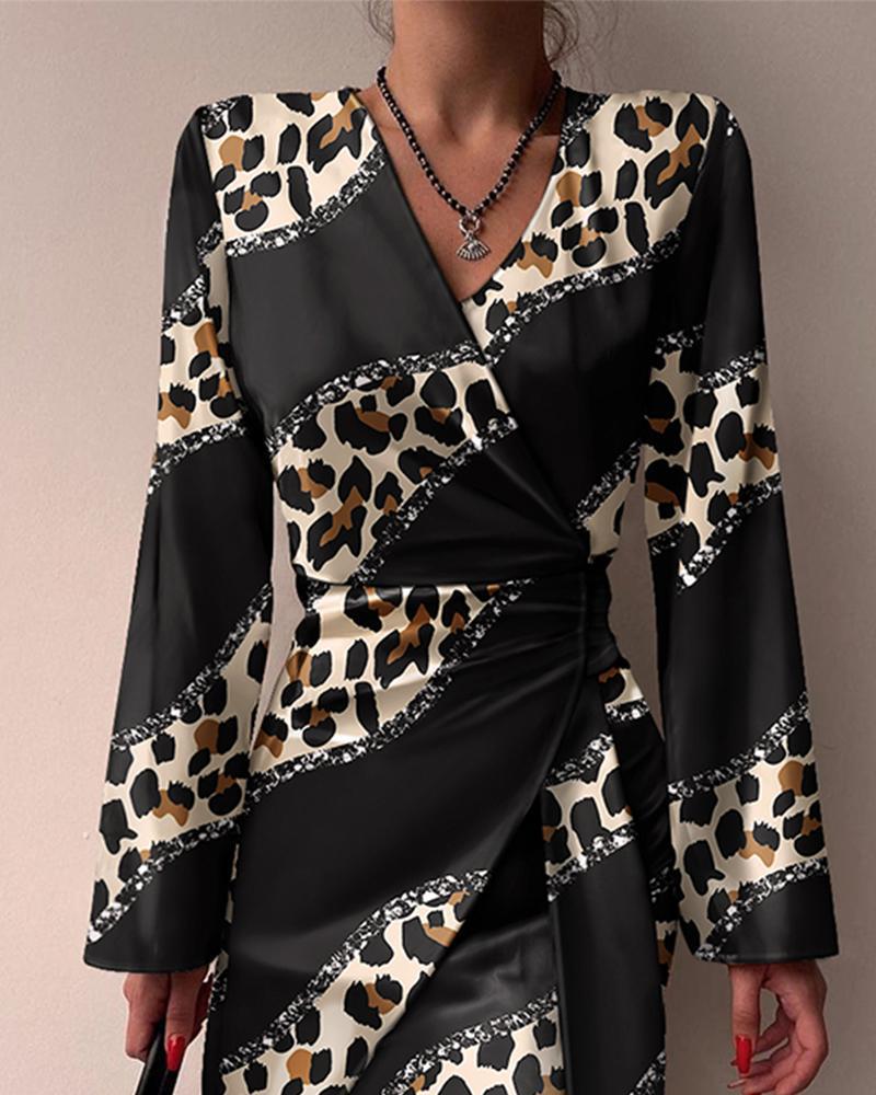 Fashion Temperament Printed Shirt Dress