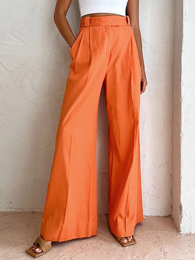 Fashion High Waist Wide Leg Pants