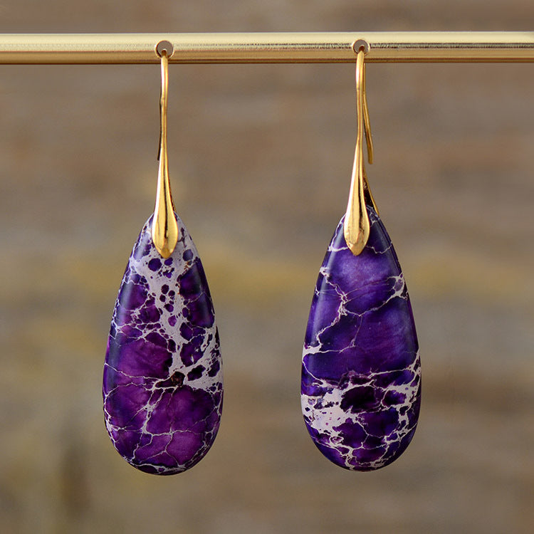 Fashion Emperor Stone Water Drop Earrings