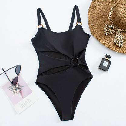 Fashion Personality Solid Color Swimsuit