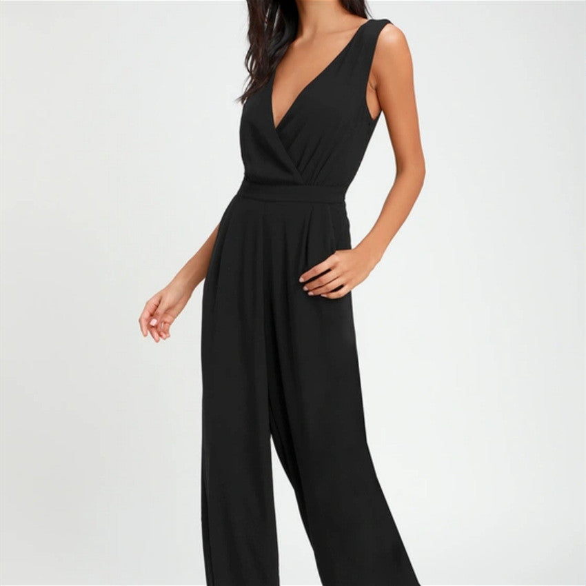 Fashion Lace Backless Jumpsuits