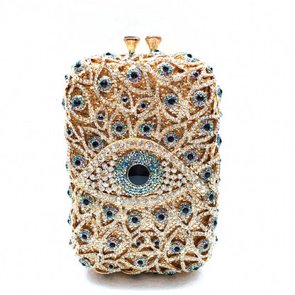 Fashion Metal Full Rhinestone Clutch