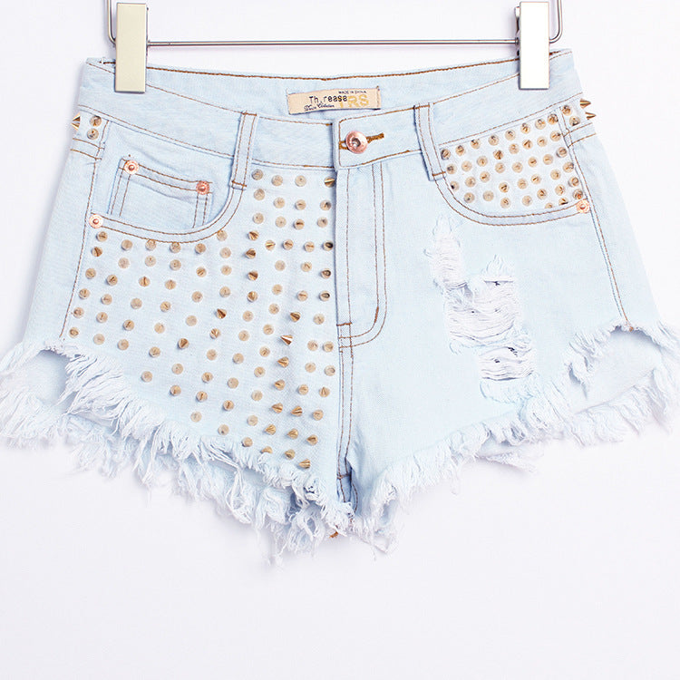 Fashion Denim high waist shorts