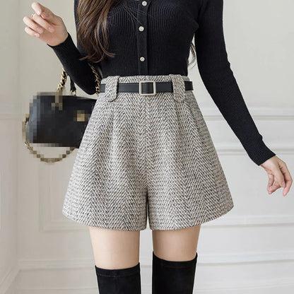 Fashion High Waisted Suit Shorts