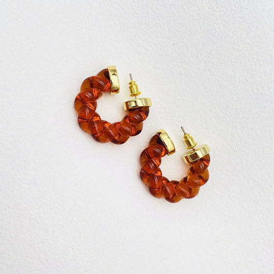 Fashion Niche Twist Resin Earrings