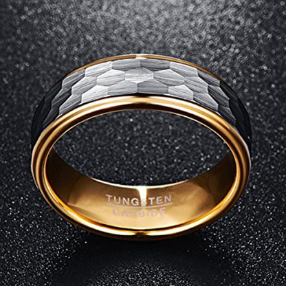 Fashion Hexagonal Gold-Plated Inner Ring