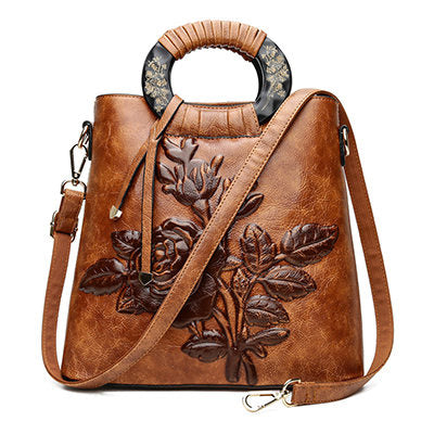 Fashion Ethnic Peony Crossbody Bag