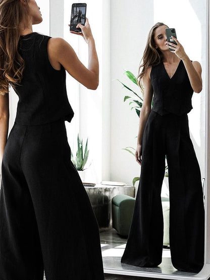 Fashion Vest Pants Suit