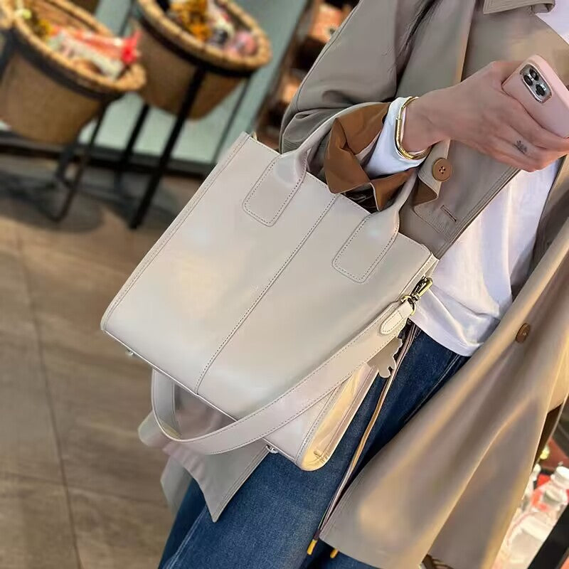 Fashion Genuine Leather Crossbody Tote Handbag