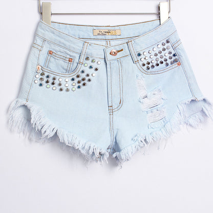 Fashion Denim high waist shorts