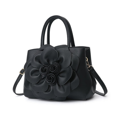 Fashion PU leather flower portable shoulder bag