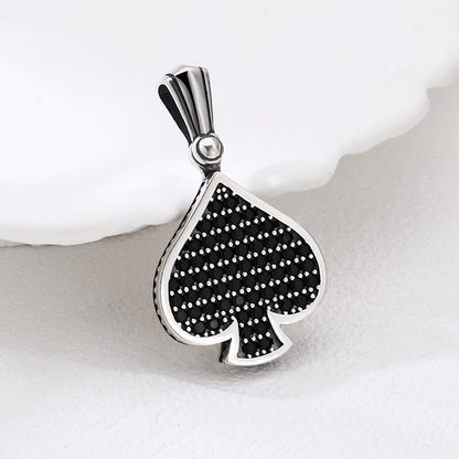 Fashion 925 Sterling Silver Spade Pendant