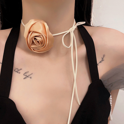 Fashion Handmade Collar Wrist Flower Silk