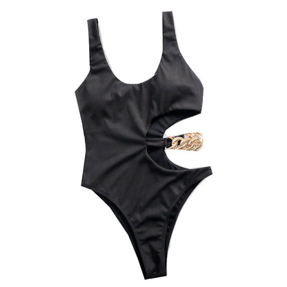 Fashion One Piece Solid Color Swimsuit