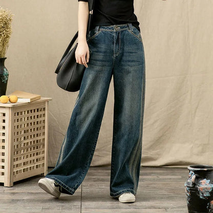 Fashion Loose Drooping Straight Denim Pants