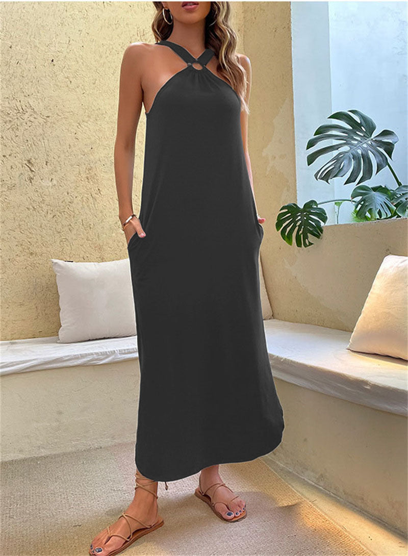 Fashion Halter Maxi Dress