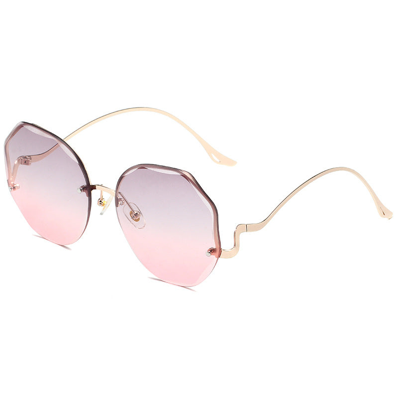 Fashion Irregular Rimless Sunglasses