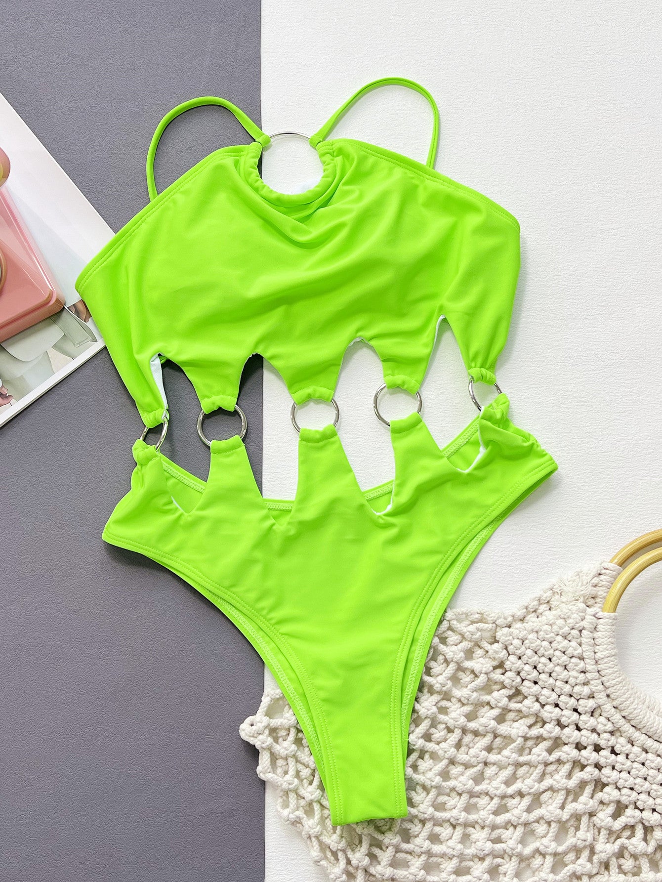 Fashion Simple Pure Color Bikini Swimsuit