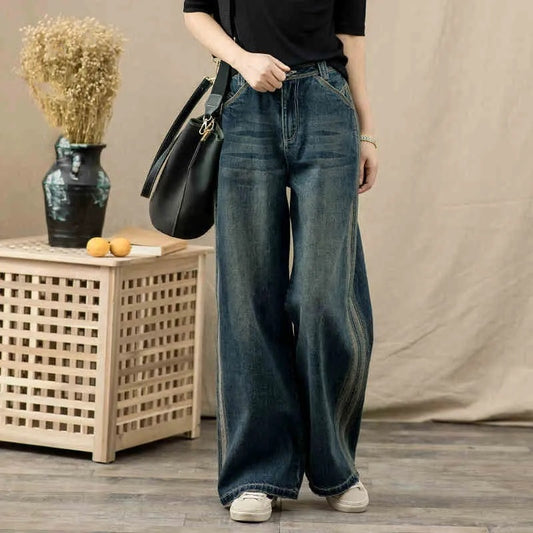 Fashion Loose Drooping Straight Denim Pants