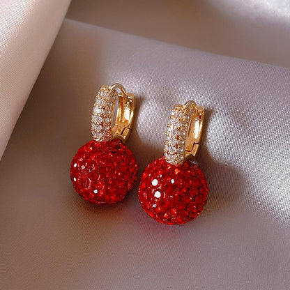 Fashion Red Stud Earrings