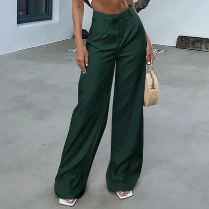 Fashion Pocket High Waist Pants