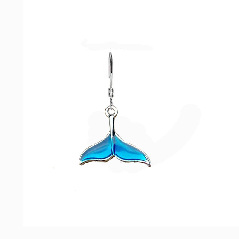 Fashion Blue Ocean Whale Earrings