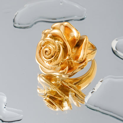 Fashion Three-Dimensional Sculpture Flowers Ring