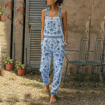 Fashion Floral Pants jumpsuit