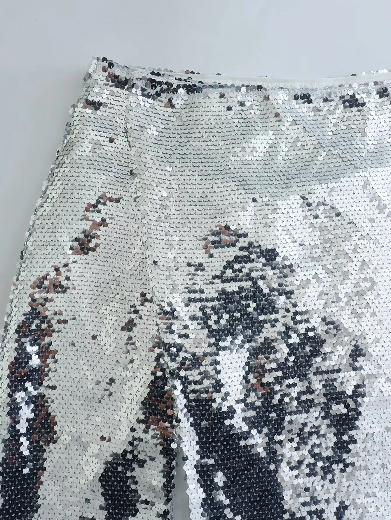 Fashion Silver Sequin Skirt