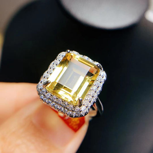 Fashion Citrine Gold Plated Ring