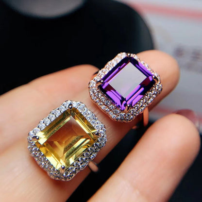 Fashion Citrine Gold Plated Ring