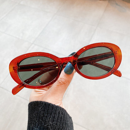 Fashion Small Oval Frame Sunglasses