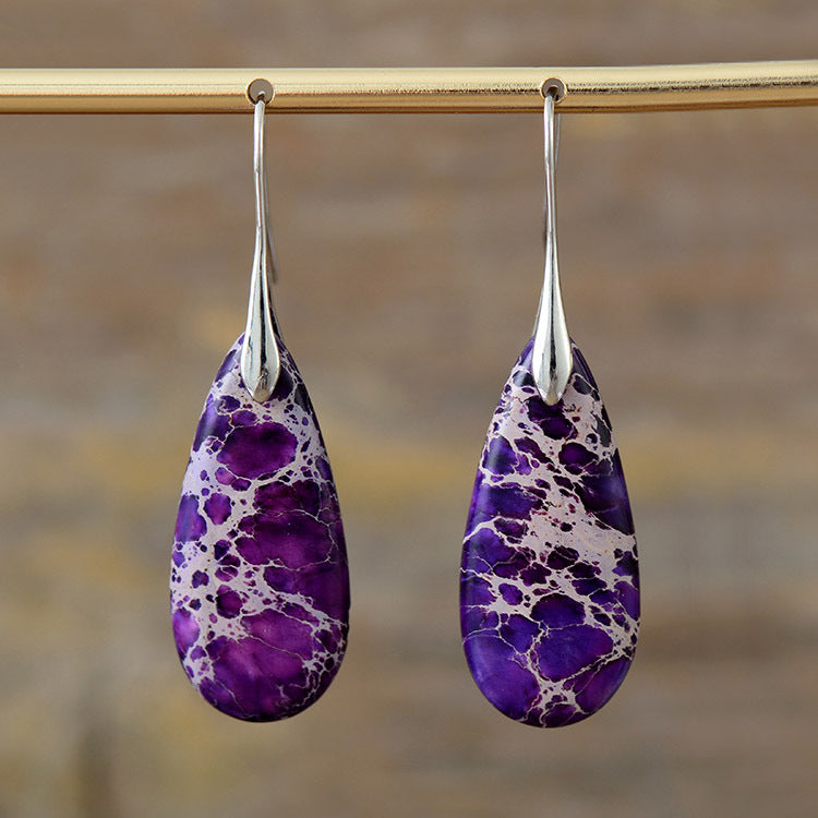 Fashion Emperor Stone Water Drop Earrings