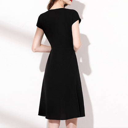 Fashion Gradient Pleated Patchwork Dress