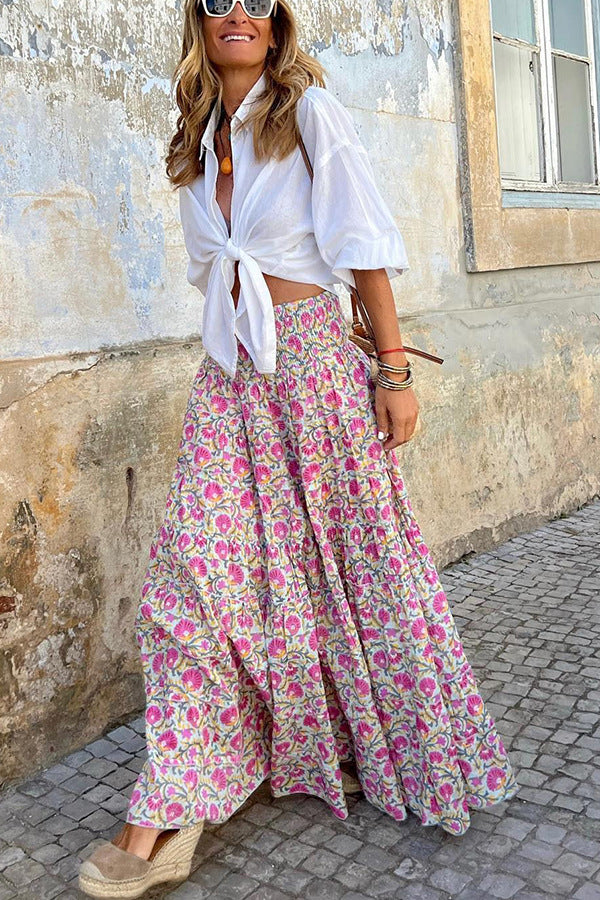 Fashion Printed Swing Skirt