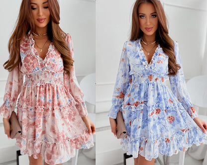 Fashion Floral Chiffon Dress