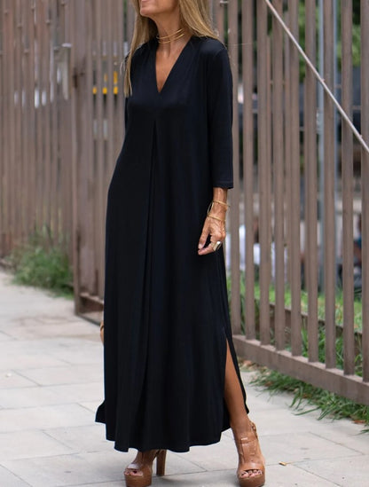 Fashion V-neck Slit Dress