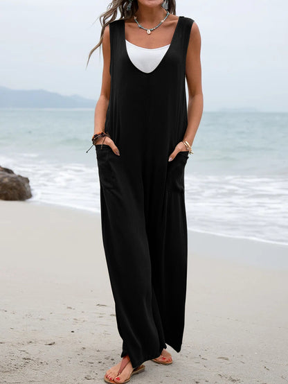 Fashion Patch Pocket Jumpsuit