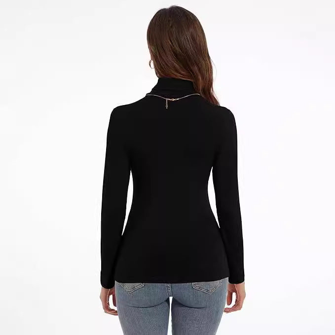 Fashion Slim-fit Turtleneck Elegant Shirt