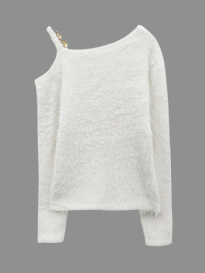 Fashion Plush Solid Color Sweater