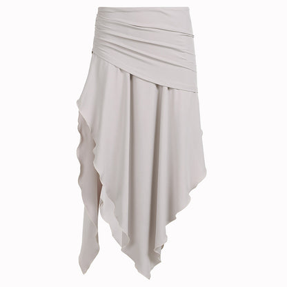 Fashion Pleating Irregular Skirt