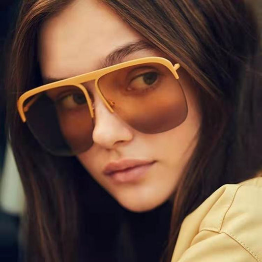 Fashion Trend Half Frame Sunglasses