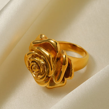 Fashion Three-Dimensional Sculpture Flowers Ring